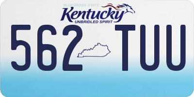 KY license plate 562TUU