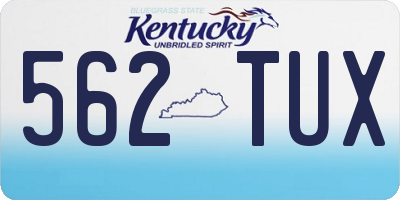 KY license plate 562TUX
