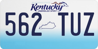 KY license plate 562TUZ