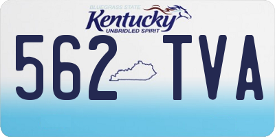 KY license plate 562TVA