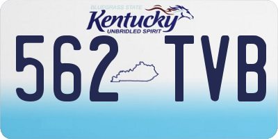 KY license plate 562TVB
