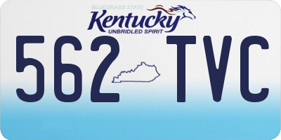 KY license plate 562TVC