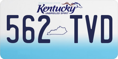KY license plate 562TVD