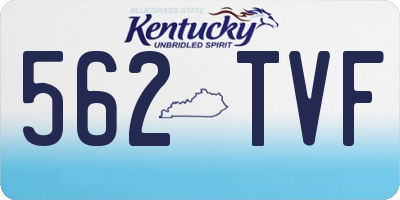 KY license plate 562TVF