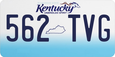 KY license plate 562TVG