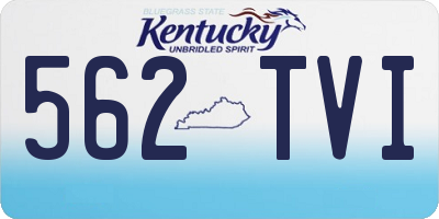 KY license plate 562TVI