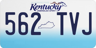 KY license plate 562TVJ