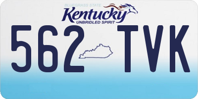 KY license plate 562TVK