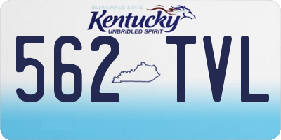 KY license plate 562TVL