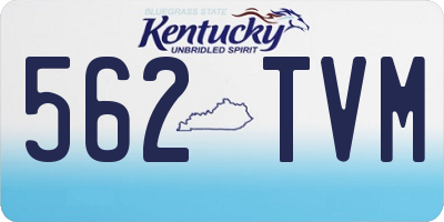 KY license plate 562TVM