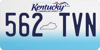 KY license plate 562TVN