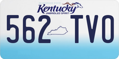 KY license plate 562TVO