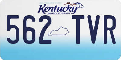 KY license plate 562TVR