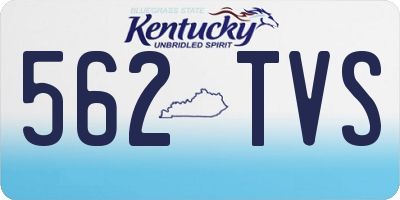 KY license plate 562TVS