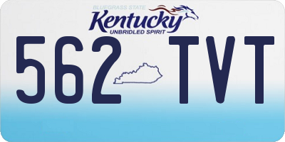 KY license plate 562TVT