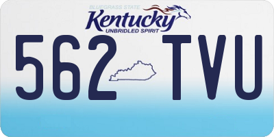 KY license plate 562TVU
