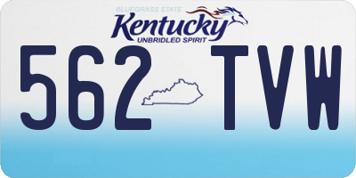 KY license plate 562TVW