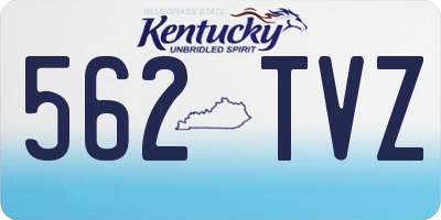 KY license plate 562TVZ