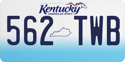 KY license plate 562TWB