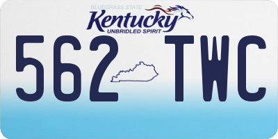 KY license plate 562TWC