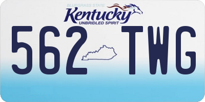 KY license plate 562TWG