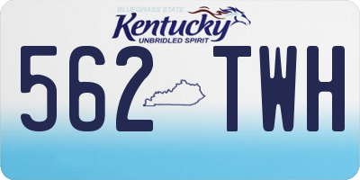 KY license plate 562TWH