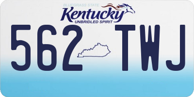 KY license plate 562TWJ