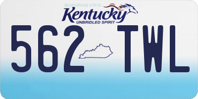 KY license plate 562TWL