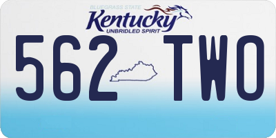 KY license plate 562TWO