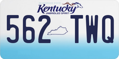 KY license plate 562TWQ