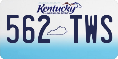 KY license plate 562TWS
