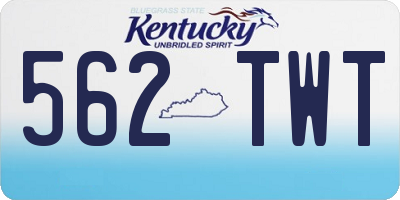 KY license plate 562TWT