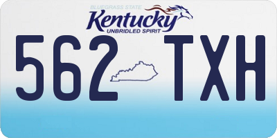 KY license plate 562TXH