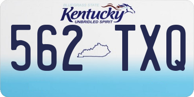 KY license plate 562TXQ