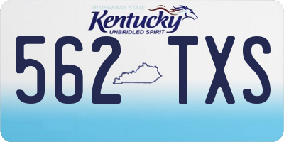 KY license plate 562TXS