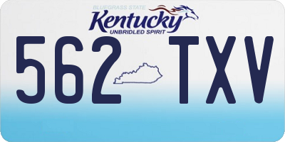 KY license plate 562TXV