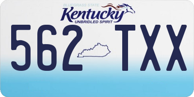 KY license plate 562TXX