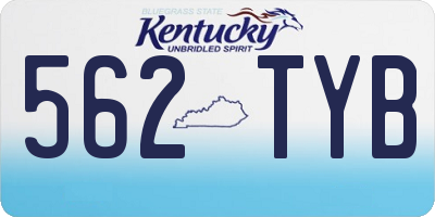 KY license plate 562TYB