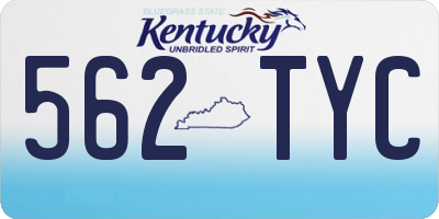 KY license plate 562TYC