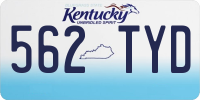 KY license plate 562TYD