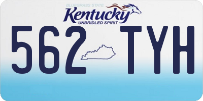 KY license plate 562TYH
