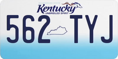 KY license plate 562TYJ