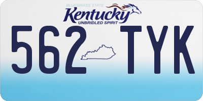 KY license plate 562TYK