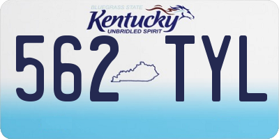 KY license plate 562TYL