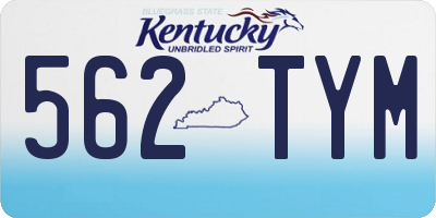 KY license plate 562TYM