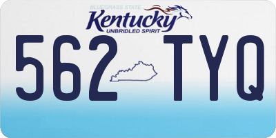 KY license plate 562TYQ
