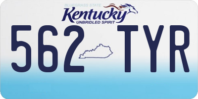 KY license plate 562TYR