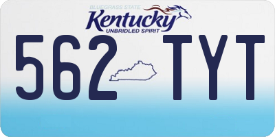 KY license plate 562TYT