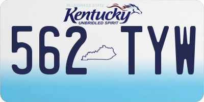KY license plate 562TYW