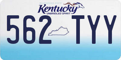KY license plate 562TYY